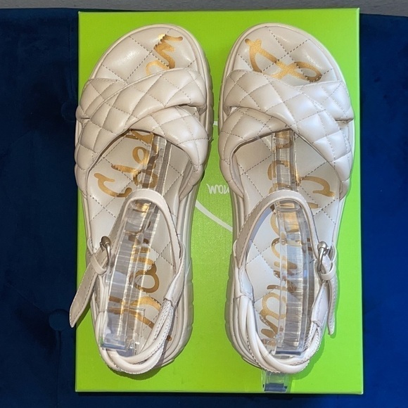 Sam Edelman Gravil Sand Leather Platform Sandals Sz. 8 - Picture 4 of 15